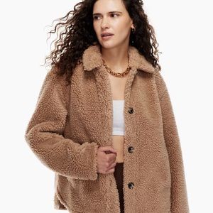 Aritzia Sherpa fur Newsroom coat